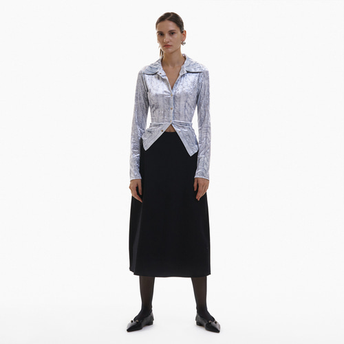 Half Pleats Skirt (Black)