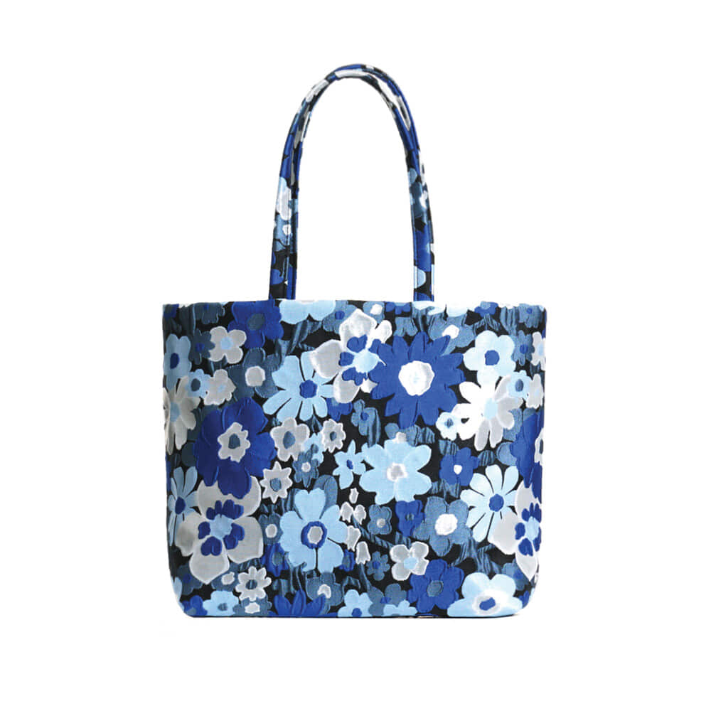 Flower Jacquard Bag (Blue)