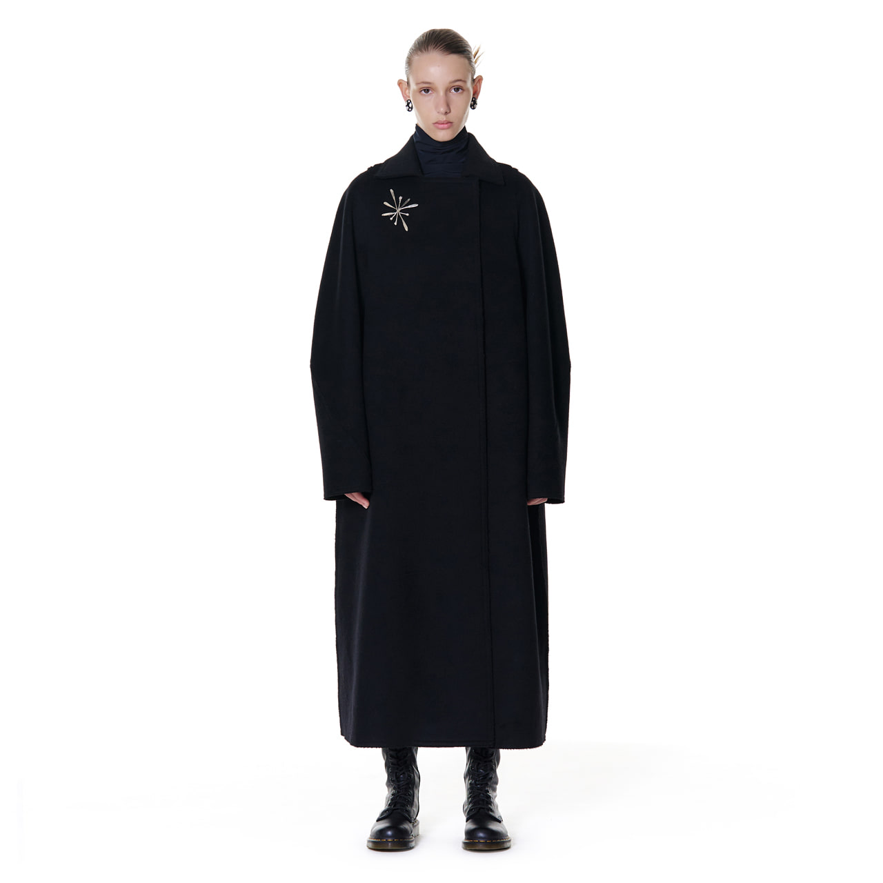 Wool Long Coat (Black)