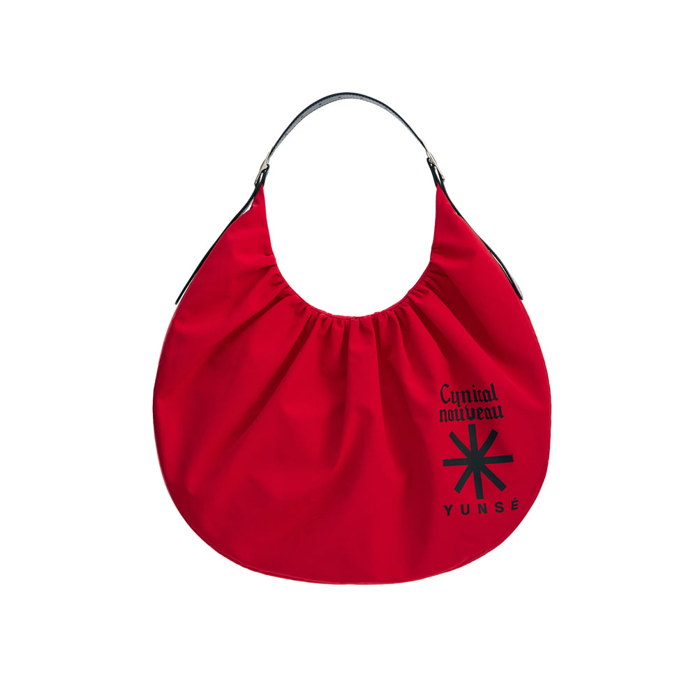 Belted Shirring Bag (Red)