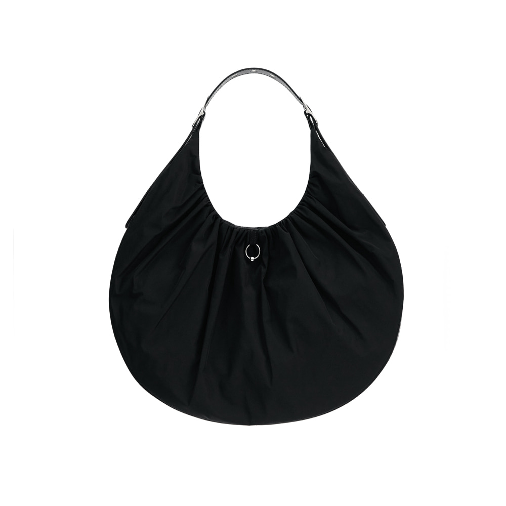 Belted Shirring Bag (Black)