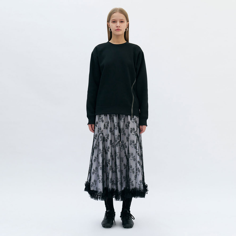 Avant Layered Lace Skirt (Black)