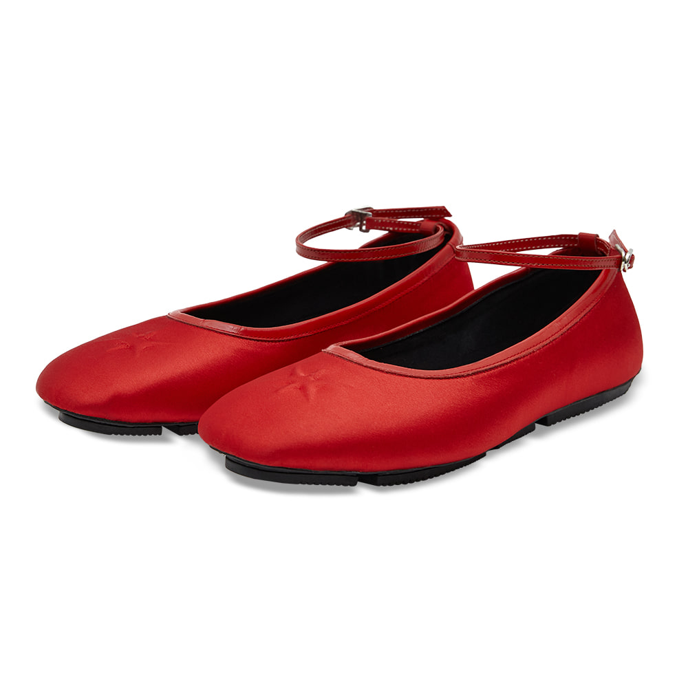 Hatch Flat Shoes (Red)